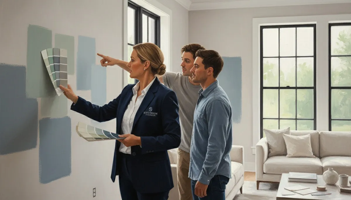 Champaign, IL color consultation for homes with paint swatches and expert palette selection
