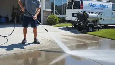 Concrete pressure cleaning for driveway and patio surfaces in Champaign, IL by Champaign Paint Pros