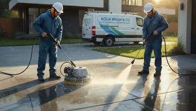Concrete pressure cleaning in Champaign, IL for driveways, patios, and sidewalks