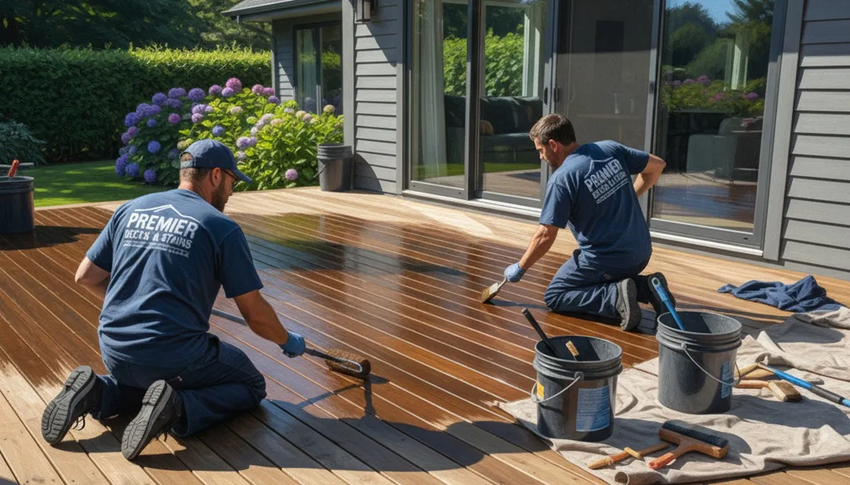 Deck painting service in Champaign, IL for durable outdoor protection and curb appeal