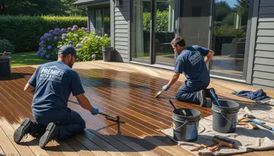 Deck painting service in Champaign, IL for durable outdoor protection and curb appeal