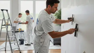Champaign, IL drywall repair by Champaign Paint Pros for smooth wall crack and hole patching