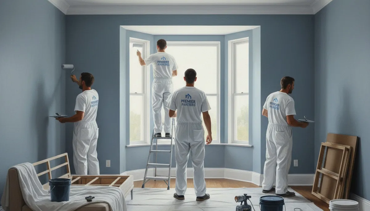 Interior house painting in Champaign, IL with smooth, clean wall finish for a local home.