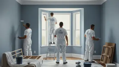 Interior house painting in Champaign, IL with smooth, clean wall finish for a local home.