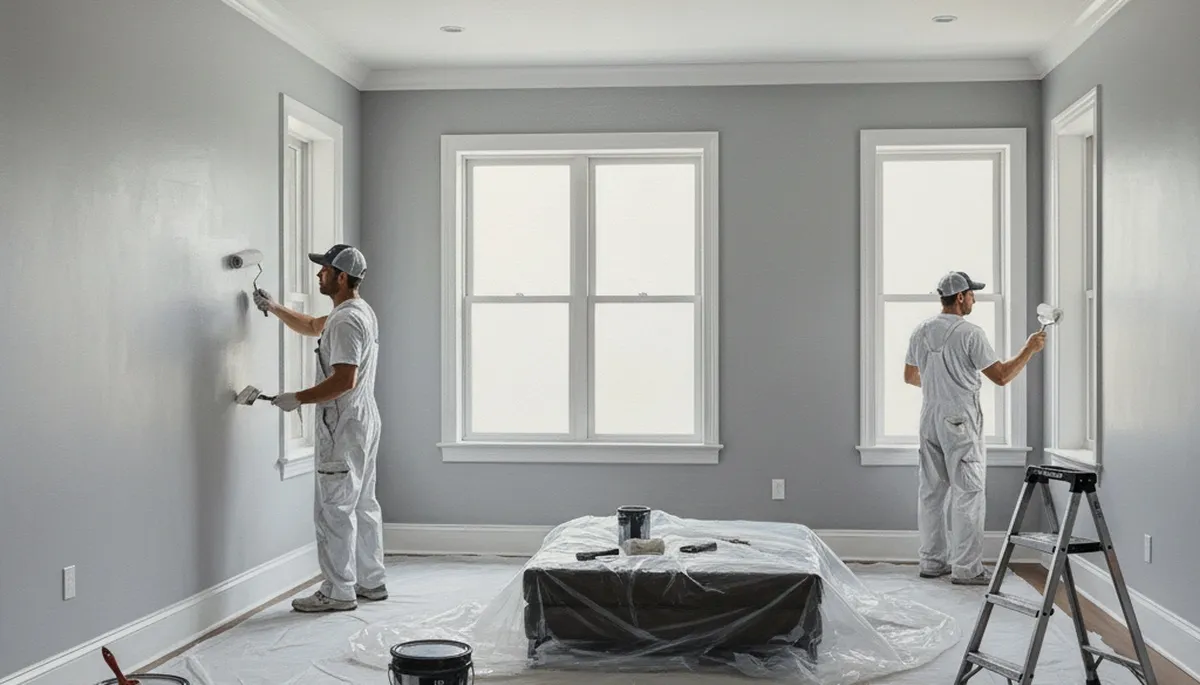 Interior house painting in Champaign, IL by Champaign Paint Pros for a clean, professional finish