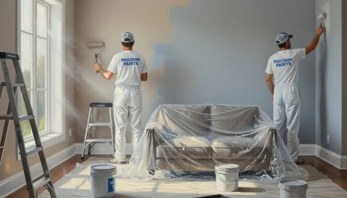 Interior house painting in Champaign, IL by Champaign Paint Pros with a clean, professional finish