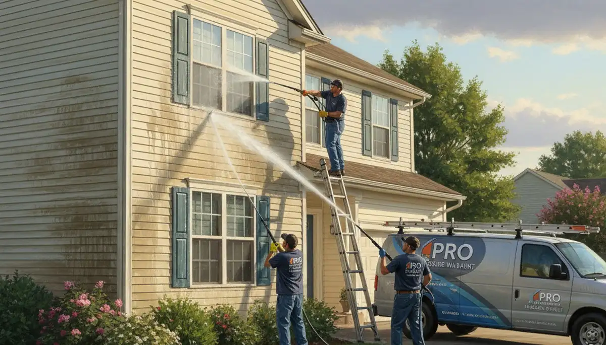 Vinyl siding pressure cleaning in Champaign, IL by Champaign Paint Pros